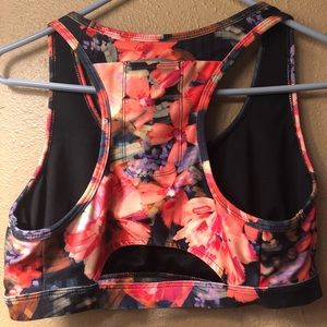 Cute floral sports bra